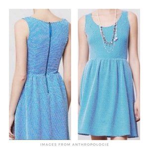 Maeve ▪ Caldera Blue Polka Dot Fit & Flare Dress